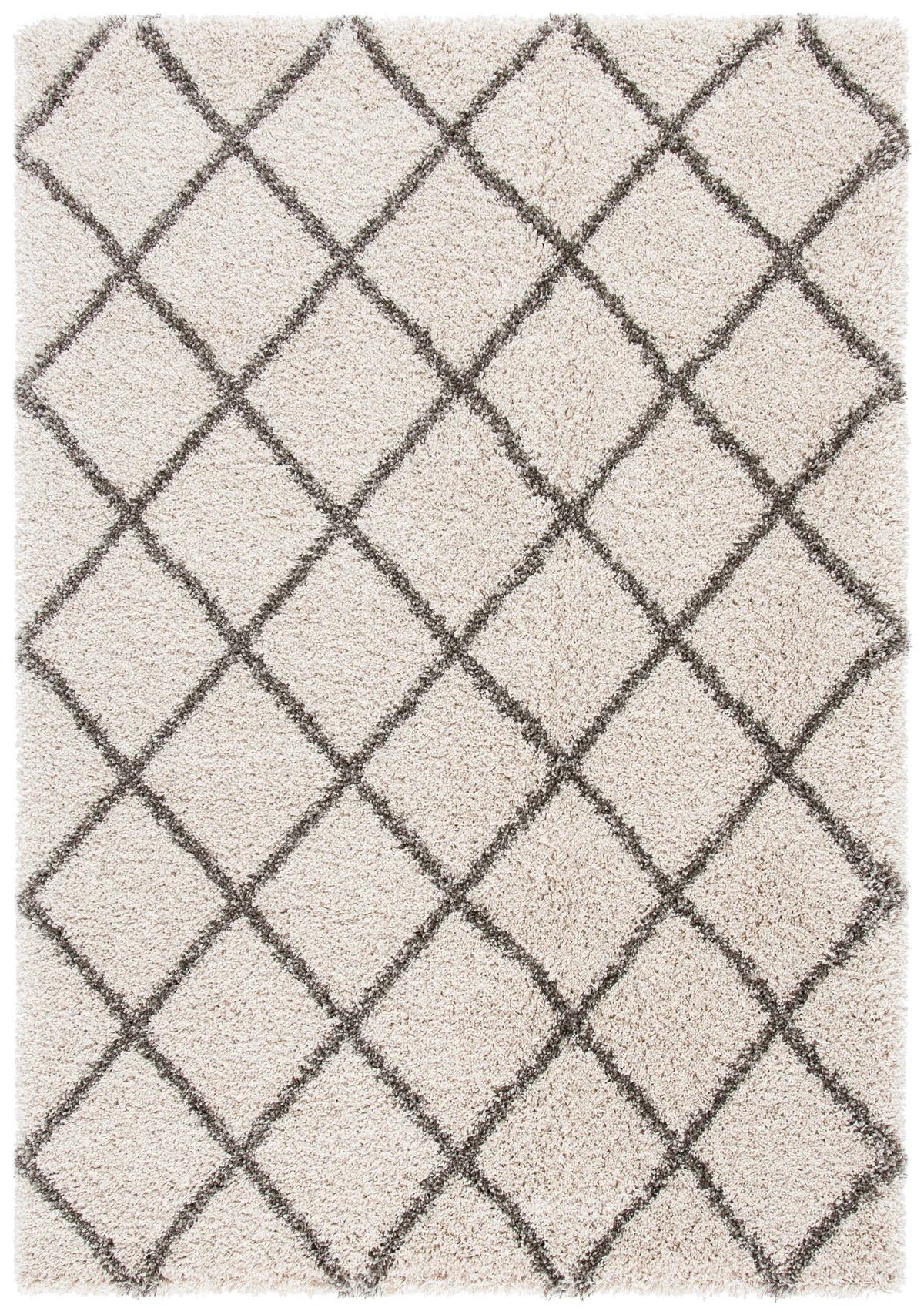 Safavieh Hudson Shag 4'-0" x 6'-0" Rug in Ivory / Grey