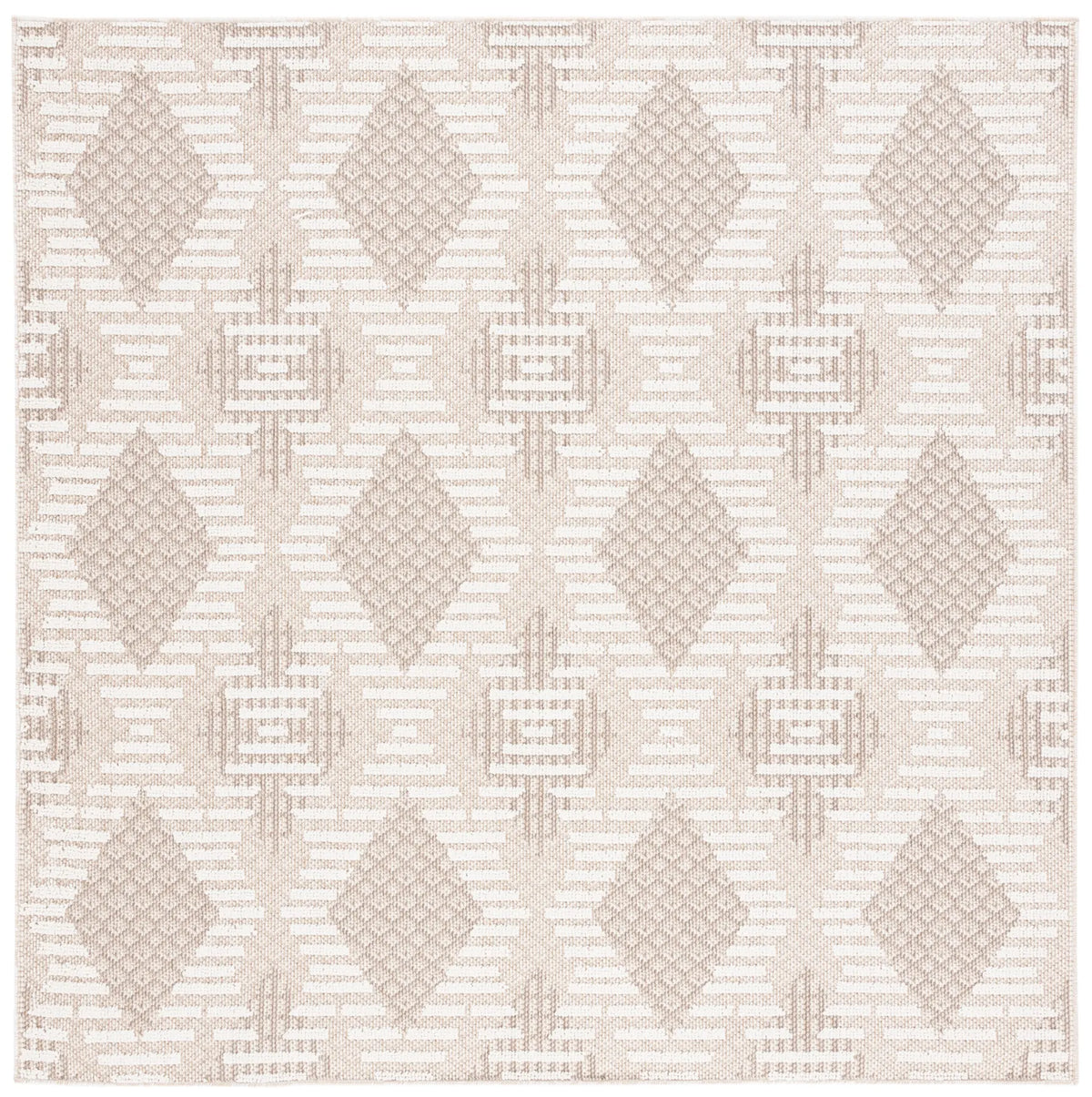 Safavieh Global 6'-7" x 6'-7" Rug in Beige / Ivory