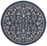 Safavieh Courtyard 6'-7" x 6'-7" Rug in Navy / Beige
