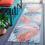 Safavieh Cabana 2'-0" x 10'-0" Rug in Blue / Rust