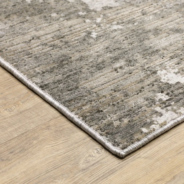 Oriental Weavers Sphinx Nebulous 5091E Grey/ Ivory Rugs - corner detail