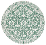 Safavieh Dip Dye 7'-0" x 7'-0" Rug in Dark Green / Ivory