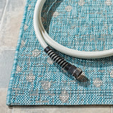 Safavieh Courtyard 4'-5" x 6'-5" Rug in Aqua / Grey