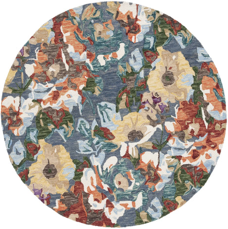 Safavieh Blossom 6'-0" x 6'-0" Rug in Light Blue / Rust