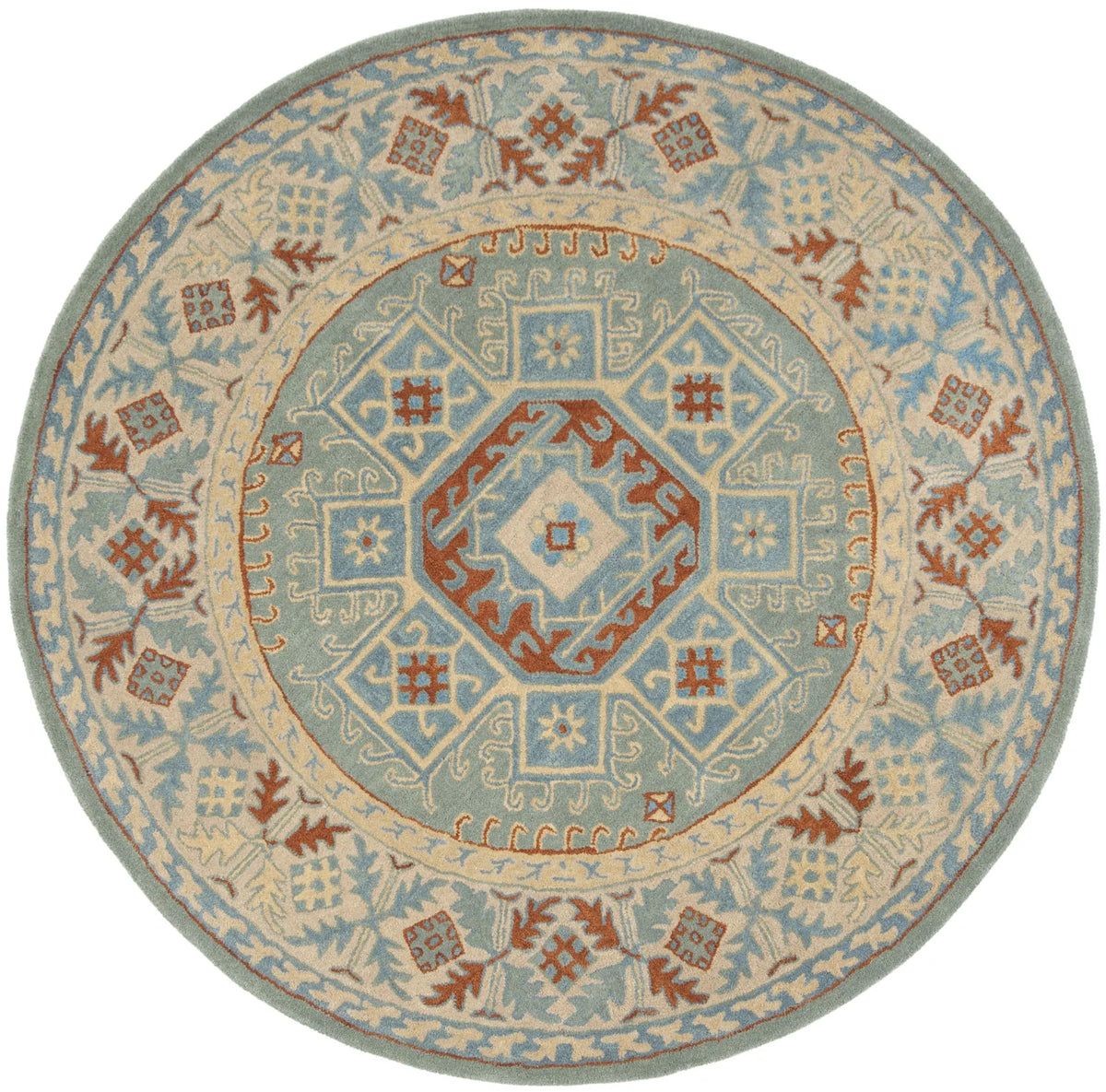 Safavieh Heritage 6'-0" x 6'-0" Rug in Blue / Beige