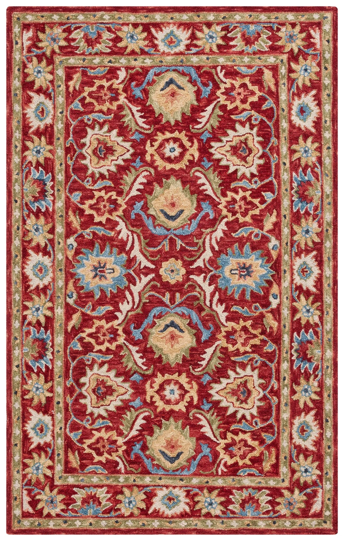 Safavieh Blossom 4'-0" x 6'-0" Rug in Red / Green