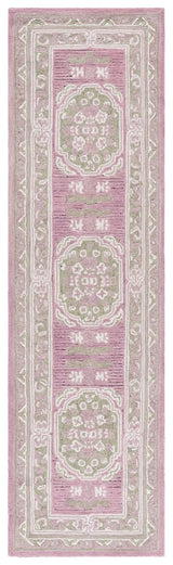 Safavieh Savonnerie 2'-3" x 8'-0" Rug in Olive / Pink