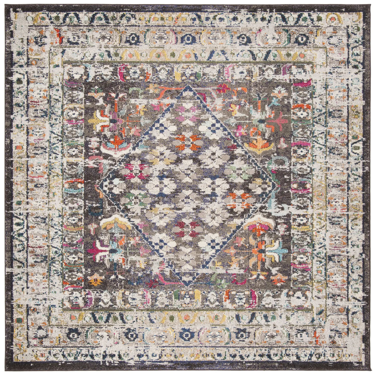 Safavieh Monaco 6'-7" x 6'-7" Rug in Brown / Grey