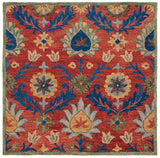 Safavieh Blossom 6'-0" x 6'-0" Rug in Red / Blue