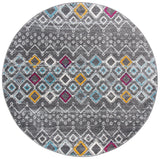 Safavieh Amsterdam 5'-1" x 5'-1" Rug in Dark Grey / Ivory