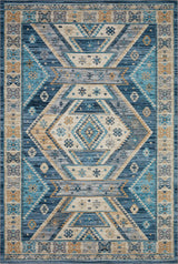 Loloi Zion Zio-02 Ocean/Gold Rugs - main flat