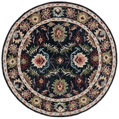 Safavieh Blossom 6'-0" x 6'-0" Rug in Black / Ivory