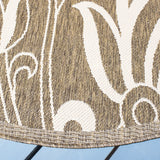 Safavieh Courtyard 5'-3" x 5'-3" Rug in Brown / Natural