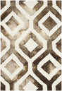 Safavieh Dip Dye 2'-0" x 3'-0" Rug in Ivory / Chocolate