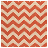 Safavieh Courtyard 5'-3" x 5'-3" Rug in Terracotta / Beige