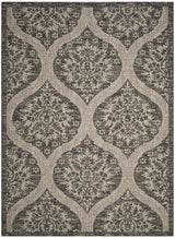 Safavieh Courtyard 6'-7" x 9'-6" Rug in Black / Grey