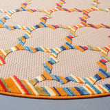 Safavieh Cabana 6'-7" x 6'-7" Rug in Ivory / Orange