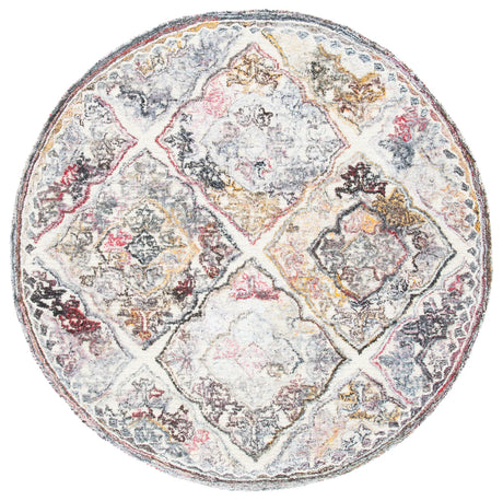 Safavieh Micro-Loop 5'-0" x 5'-0" Rug in Grey / Ivory