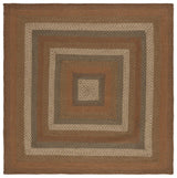 Safavieh Braided 6'-0" x 6'-0" Rug in Ivory / Green