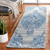 Safavieh Abstract 2'-3" x 8'-0" Rug in Grey / Blue