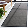 Safavieh Natural Fiber 2'-6" x 10'-0" Rug in Anthracite / Black