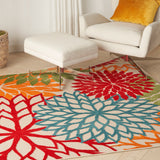 Nourison Aloha ALH05 Machine Made Green Rug