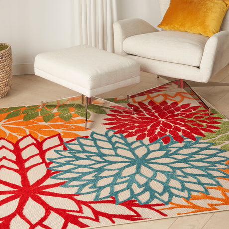 Nourison Aloha ALH05 Machine Made Green Rug