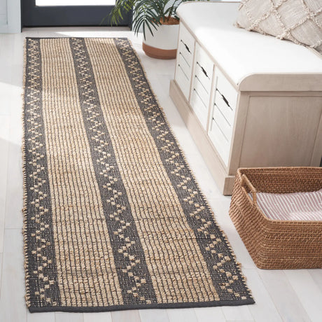 Safavieh Natural Fiber 2'-3" x 9'-0" Rug in Natural / Grey
