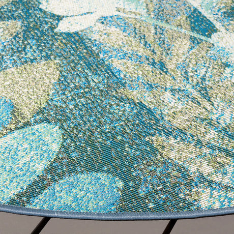 Safavieh Barbados 500 6'-6" x 6'-6" Rug in Blue Green / Ivory