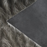 Safavieh Faux Sheep Skin 2'-0" x 3'-0" Rug in Dark Grey