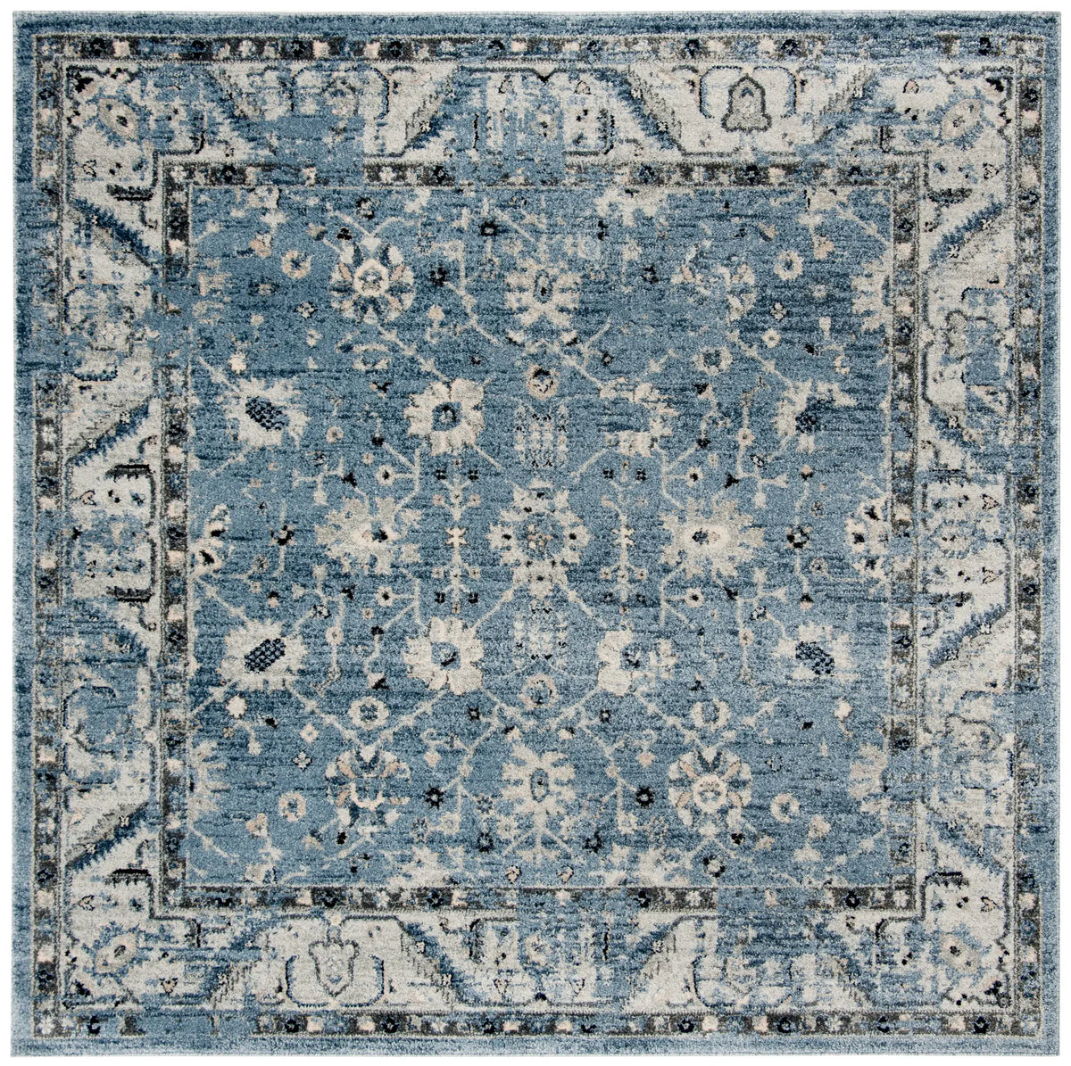 Safavieh Charleston 6'-7" x 6'-7" Rug in Navy / Light Grey