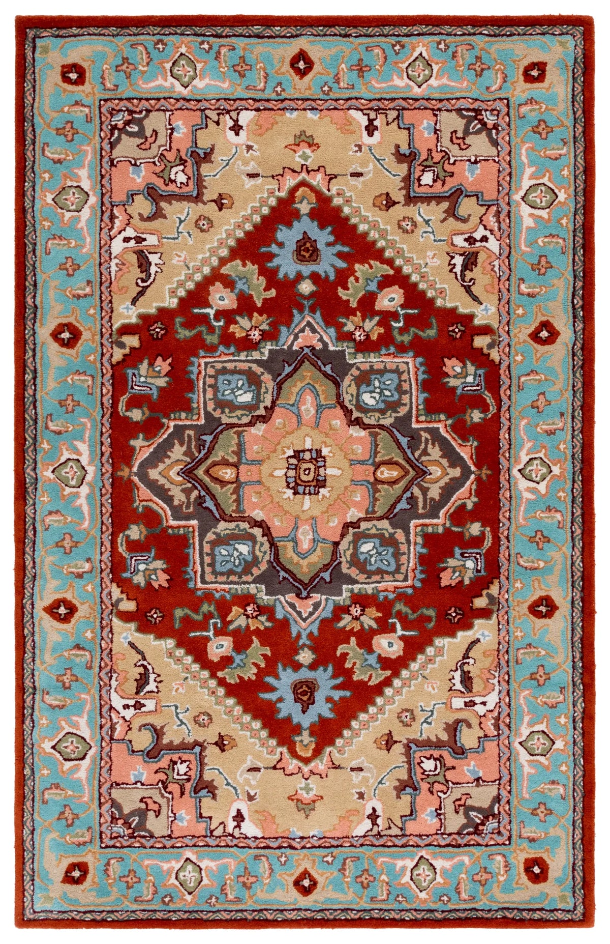 Safavieh Heritage 4'-0" x 6'-0" Rug in Red / Blue