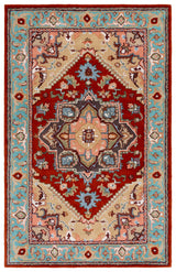 Safavieh Heritage 4'-0" x 6'-0" Rug in Red / Blue