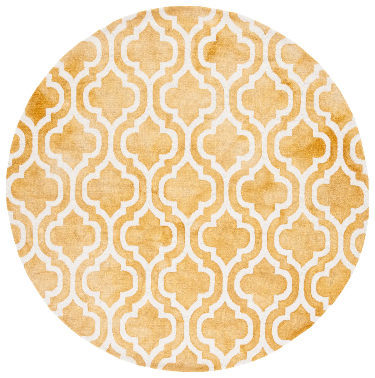 Safavieh Dip Dye 7'-0" x 7'-0" Rug in Gold / Ivory