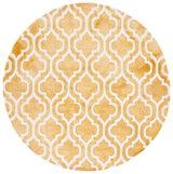 Safavieh Dip Dye 7'-0" x 7'-0" Rug in Gold / Ivory