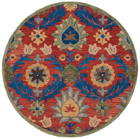 Safavieh Blossom 6'-0" x 6'-0" Rug in Red / Blue