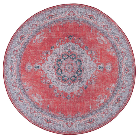 Safavieh Tucson 6'-0" x 6'-0" Rug in Red / Beige