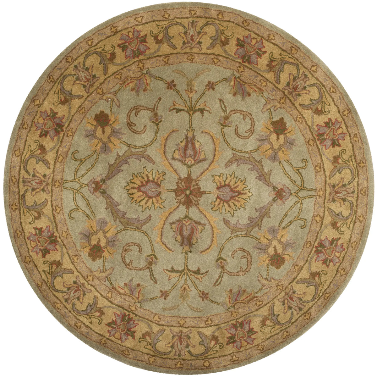 Safavieh Heritage 6'-0" x 6'-0" Rug in Green / Gold