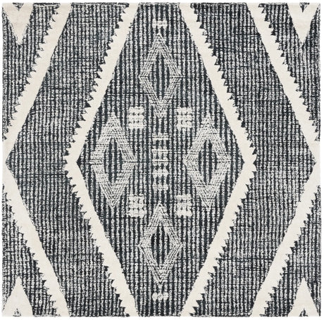 Safavieh Metro 6'-0" x 6'-0" Rug in Black / Ivory