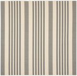 Safavieh Courtyard 6'-7" x 6'-7" Rug in Grey / Bone