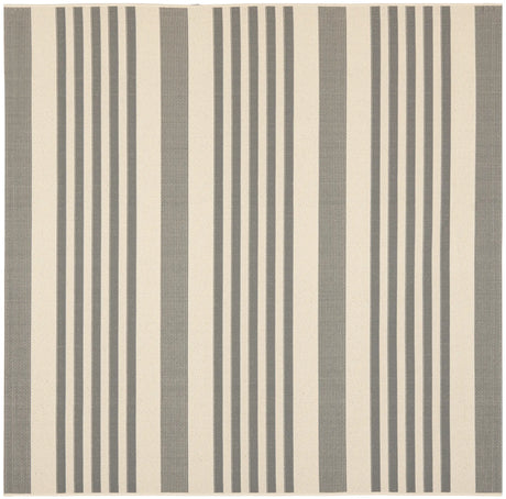 Safavieh Courtyard 6'-7" x 6'-7" Rug in Grey / Bone