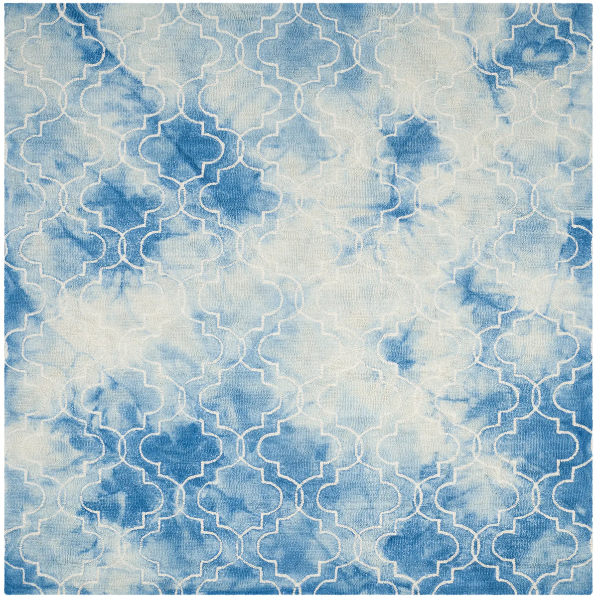 Safavieh Dip Dye 7'-0" x 7'-0" Rug in Blue / Ivory