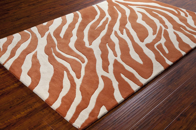 Chandra Stella STE-52180 Orange / White rug, styled view