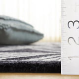 Safavieh Micro-Loop 5'-0" x 8'-0" Rug in Charcoal / Ivory