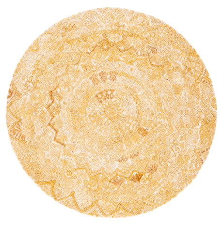Safavieh Marquee 6'-0" x 6'-0" Rug in Yellow / Ivory