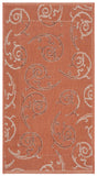 Safavieh Courtyard 2'-7" x 5'-0" Rug in Terracotta / Cream