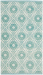Safavieh Montauk 2'-3" x 3'-9" Rug in Aqua / Ivory