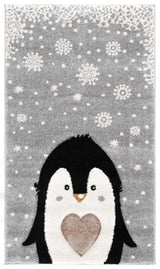 Safavieh Carousel Kids 100 2'-3" x 4'-0" Rug in Light Grey / Black