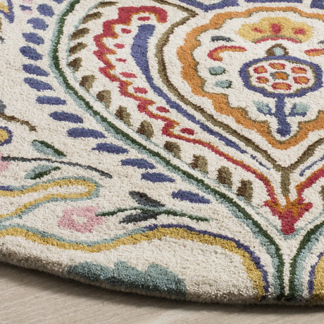 Safavieh Bella 5'-0" x 5'-0" Rug in Ivory / Teal
