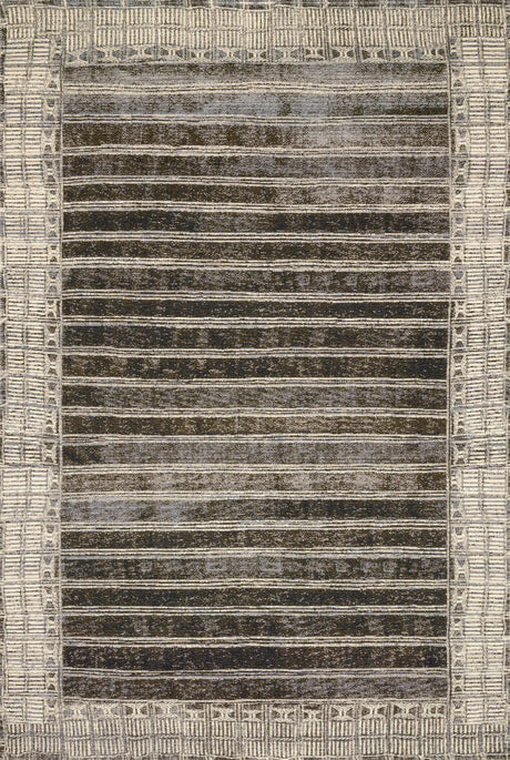 Loloi Mika Mik-07 Charcoal / Ivory Rugs - main flat